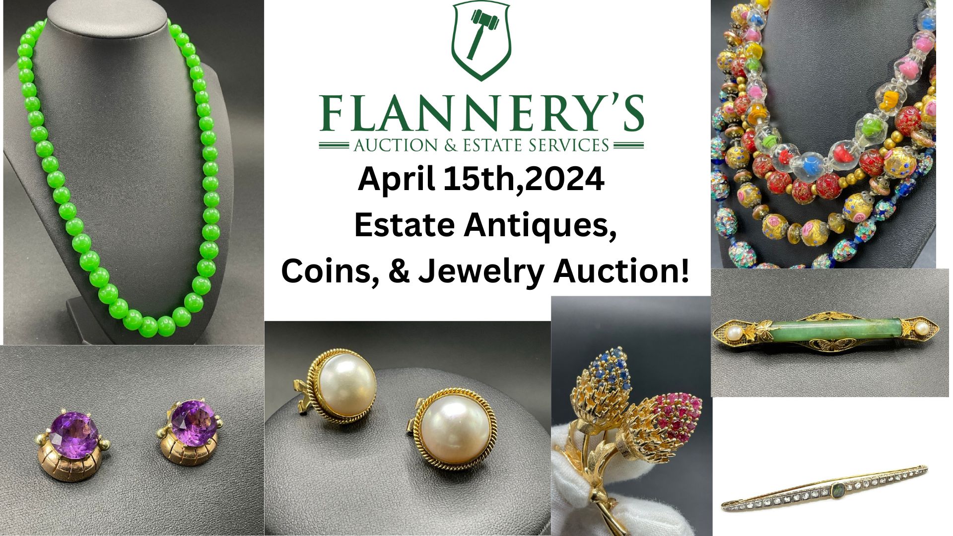 Estate Antiques & Estate Jewelry, Silver Auction! Monday April 15th, 2024 @ 5pm!