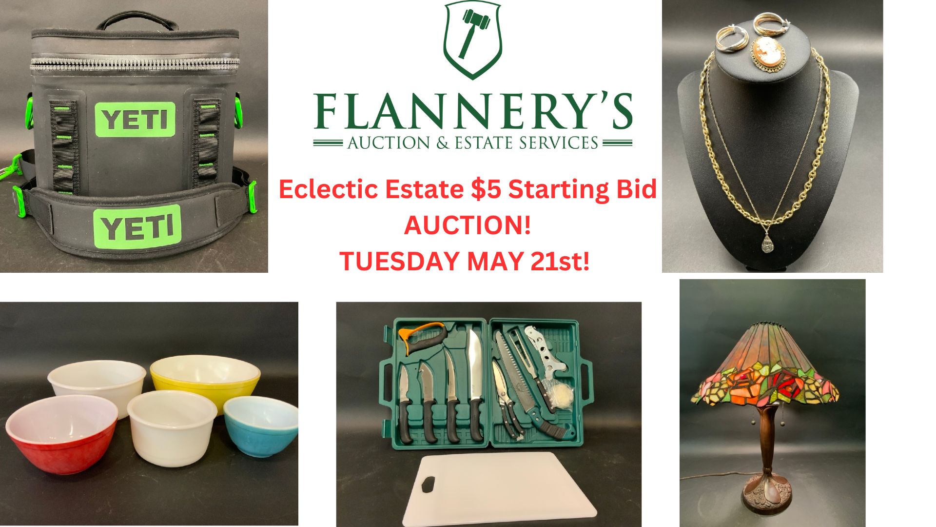 Eclectic Estate $5 Starting Bid Auction! Tuesday May 21st, 2024 @ 5pm!